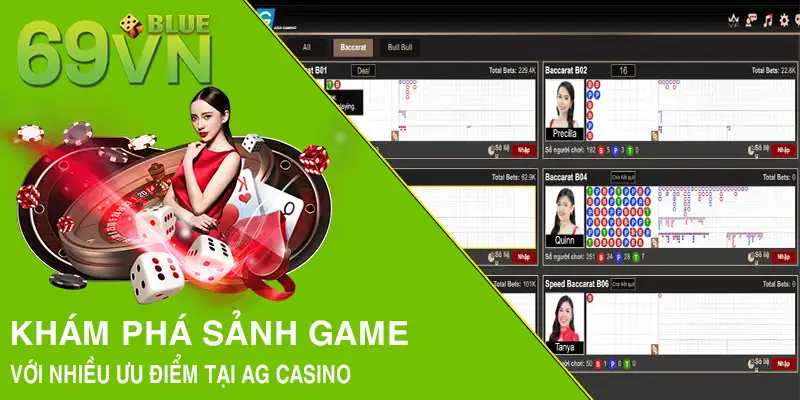 Khám phá sảnh game với nhiều ưu điểm tại AG Casino